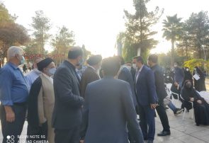 مراسم غبارروبی و گل افشانی گلستان شهدای اصفهان بمناسبت هفته دفاع مقدس