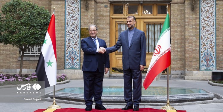 استقبال امیرعبداللهیان از وزیر خارجه سوریه در تهران