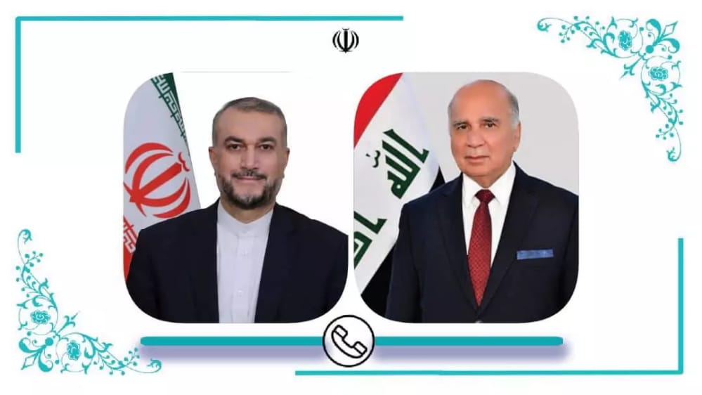 گفتگوی تلفنی وزیر امور خارجه کشورمان با وزیر امور خارجه عراق