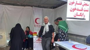 خدمات رسانی امدادگران هلال احمر گیلان به زائران اربعین