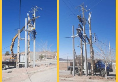 با تلاش جهادی نیروهای اداره مهندسی و نظارت برق شهرستان کوهپایه انجام شد: جابجایی تأسیسات معارض برق در روستای چیرمان با اعتبار ۲ میلیارد ریال