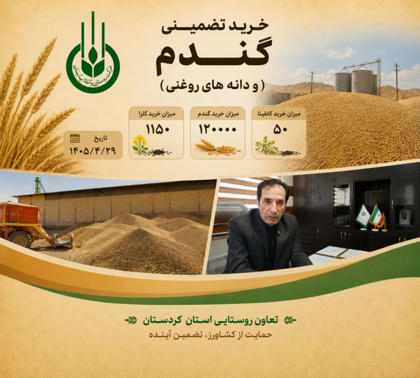 خرید تضمینی گندم در کردستان؛