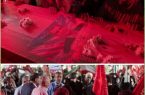 مراسم وداع با جانباز شهید هادی امیری بهمنشیری در حسینیه امیرچخماق یزد برگزار شد