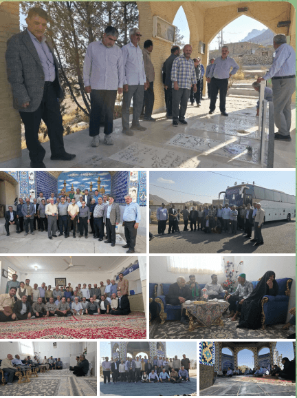 تجدید میثاق آزادگان سرافراز تکریت ۱۱ با شهدای روستای باجگان و شهدای گمنام دولتآباد بافق